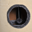 Cat Scratching Barrel Sisal Activity Center 3 Dens Observation Deck 70H Pawhut