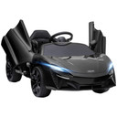 McLaren Licensed 12V Kids Electric Ride-On Car w/ Remote Control, Music - Black
