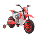 Kids Motorbike Electric Ride-On Toy w/ Training Wheels, for 3-5 Years - Red
