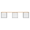 vidaXL Garden Bench Gabion Design 203x44x42 cm Solid Wood Pine