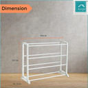 680781 - Knight 4 Tier White Shoe Rack, For Living Room, Hallway and Cloakroom(4 Tier)