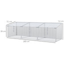 Outsunny  Aluminium Greenhouse Plants Raised Bed Vented Cold Frame Transparent