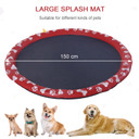 150cm Splash Pad Sprinkler for Pets Dog Bath Pool Non-slip Outdoor Red Pawhut