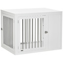 Furniture-Style Dog Crate End Table w/ 2 Doors, for Medium & Large Dogs Pawhut