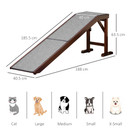 Pet Ramp for Dogs Cats W/ Non-Slip Carpet for Bed Sofa, 188x40.5x63.5cm Pawhut