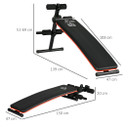 Foldable Sit Up Bench, Adjustable Core Workout Training for Home Gym