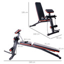 Foldable Dumbbell Bench with 7 Incline Positions, Full Body Training, and Comfortable Design - HOMCOM Fitness Equipment
