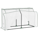 Mini Greenhouse Portable Garden Growhouse with Zipper Design, White