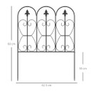 5PCs Decorative Garden Fencing Metal Border Edging