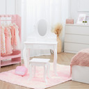 Fantasy Fields Kids Dressing Table Vanity Set, Mirror & Stool White