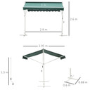 Awning Shelter-Green/White