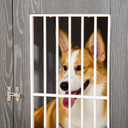 Modern Dog Crate Pet Kennel Cage w/ Lockable Door - Grey & White Pawhut