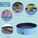 Pet Cat Dog Swimming Pool Indoor Outdoor Bathing Foldable Inflate 100cm Pawhut