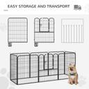 4 Sizes Pet Playpen Dog Rabbit  Puppy Cage Folding Run Fence Metal Hutch