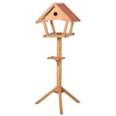 Wooden Bird Feeder Stand for Garden Pre-cut Weather Resistant 49 x 45 x 139cm