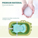 Baby Bath Tub for Toddler Foldable w/ Baby Cushion for 0-3 Years Green HOMCOM