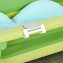 Baby Bath Tub for Toddler Foldable w/ Baby Cushion for 0-3 Years Green HOMCOM