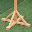 Wooden Bird Feeder Freestanding Cross-shaped Support Feet Weather Resistant