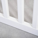 Pet Gate Foldable Freestanding Dog Safety Barrier w/ Support Feet White