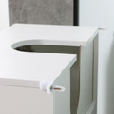 kleankin Bathroom Pedestal Under Sink Cabinet with Storage Shelf Double Door