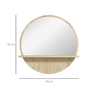 kleankin Wall Mounted Bathroom Mirror Framed Makeup Mirror for Home Decoration