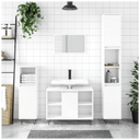 vidaXL Bathroom Cabinet High Gloss White 30x30x100 cm Engineered Wood