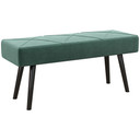 HOMCOM End of Bed Bench, Upholstered Hallway Bedroom with Steel Legs, Green