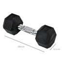 Hexagonal Dumbbells Kit Weight Lifting Exercise for Home Fitness 2x6kg HOMCOM