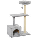 Cat Tree w/ Sisal-Covered Scratching Posts Condo Grey 60L X 33.5W X 96H cm