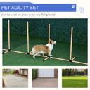 Dog Agility Weave Poles Training Obstacle Course Set Slalom Equipment w/ Whistle