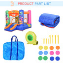 Bouncy Castle with Slide Basket Trampoline Monster Design