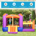 Bouncy Castle with Slide Pool House Inflatable w/ Blower Multi-color Outsunny