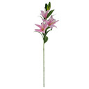 100cm Artificial Pink Lily Flower Arrangement Glass Vase