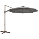 3(m) Cantilever Parasol 360° Rotation Roma Umbrella with Tilt Grey