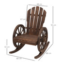 Adirondack Rocking Chair Porch Poolside Garden Lounging Outsunny