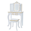 Fantasy Fields Wooden Play Vanity Set With Mirror & Lights White/Gold