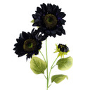 100cm Purple Artificial Sunflower Arrangement Glass Vase