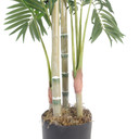120cm (4ft) Premium Artificial Areca Palm with pot with Silver Metal Planter