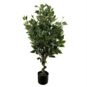 110cm Leaf Realistic Artificial Ficus Tree / Plant Copper Planter