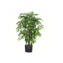 90cm Artificial Ficus Tree / Plant -Copper Metal Planter