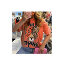 Ladies Oversized Tiger Lightning Wild Thang T-Shirt - Front View