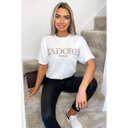 J'Adore Paris Baggy Oversized T-SHIRT in Soft Stretchable Fabric - Short Sleeve Crew Neck - 100% Cotton - Made in UK - Available in Various Colours and Sizes