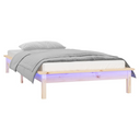 LED Bed Frame 90x200 cm to 140 x 190 cm Solid Wood