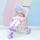 Olivia's Little World Dreamland Baby Doll Pram Pushchair Stroller with Storage