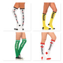 Knee High Fun Print Patterns Comfortable Stocking Athletic Socks