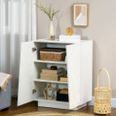 High Gloss Storage Cabinet for Bedroom Living Room Dining Room White