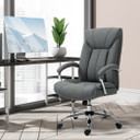 High Back Home Office Chair Computer Desk Chair w/ Arm, Swivel Wheels, Grey