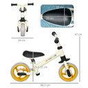 8" Baby Balance Bike w/ Adjustable Seat, Puncture-Free EVA Wheels - Orange