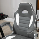 Racing Gaming Chair Height Adjustable Swivel Chair with Flip Up Armrests, Grey