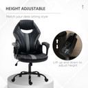 Vinsetto Racing Gaming Chair Gamer Chair with Armrests Swivel Wheels Black Grey